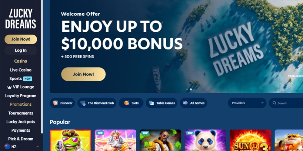 LuckyDreams Interface