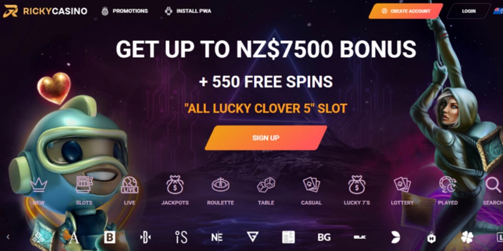 Ricky Casino Interface
