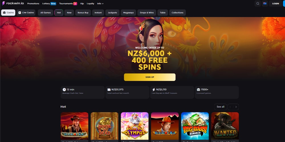 Rockwin Casino Interface