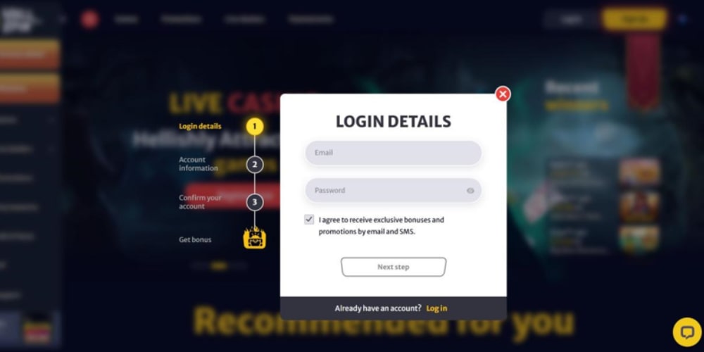 Welcome Bonus Casinos Registration